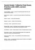 Social Grade 7 Alberta Final Exam Practice with 100- correct answers
