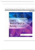TEST BANK FOR LEWIS MEDICAL SURGICAL NURSING&comma; 12TH EDITION BY JEFFREY KWONG&comma; DEBRA HAGLER&comma; MARIANN M CHAPTER 1-69 LATEST 2024&sol;2025 QUESTIONS WITH 100&percnt; SOLUTIONS