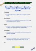 Career Planning Lesson 2 Questions  and Correct Answers the Latest  Update