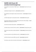 NURS 244 Exam &num;4 &lpar;endocrine&sol;emergency&rpar; 300 questions and correct answers