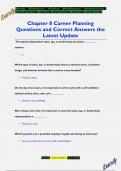 Chapter 8 Career Planning Questions and Correct Answers the  Latest Update