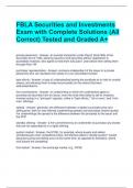 FBLA Securities and Investments Exam with Complete Solutions &lpar;All Correct&rpar; Tested and Graded A&plus;