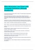 FBLA Business Law Exam with Complete Solutions &lpar;Already Graded A&plus;&rpar;