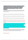 COMPREHENSIVE HESI EXIT EXAM 2023 NEW  VERSION&vert;ACCURATE ANSWERS&vert;VERIFIED  ANSWERS&vert;GUARANTEED PASS&vert; LATEST  UPDATE&period;