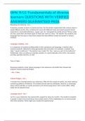 D096 WGU Fundamentals of diverse  learners QUESTIONS WITH VERIFIED  ANSWERS GUARANTEED PASS&period;