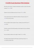 CSAMS Exam Questions With Solutions