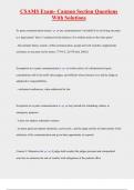 CSAMS Exam- Cannon Section Questions  With Solutions