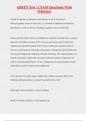 ADEPT Test &sol; CSAM Questions With  Solutions