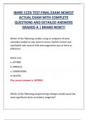 IBHRE CCDS TEST FINAL EXAM NEWEST  ACTUAL EXAM WITH COMPLETE  QUESTIONS AND DETAILED ANSWERS  GRADED A &vert; BRAND NEW&excl;&excl;&excl;