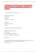 Hearing Aid Specialist Exam Quiz Questions