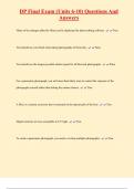 DP Final Exam &lpar;Units 6-10&rpar; Questions And  Answers