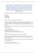EVOLVE HESI LEADERSHIP AND MANAGEMENT EXAM  BANK 2024&sol;2025 &vert; ACCURATE REAL EXAM CURRENTLY  TESTING AND FREQUENTLY TESTED QUESTIONS AND  ANSWERS WITH DETAILED RATIONALES AND A STUDY  GUIDE &vert; EXPERT VERIFIED FOR GUARANTEED PASS &vert;  LATEST UPDATE