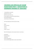 Hearing Aid Specialist Exam Questions Part 1
