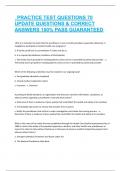 Practice Test Questions 70
