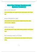 Steel Pipe Fittings Questions and  Answers Graded A&plus;