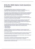 IB SL&sol;HL SEHS Option Cards Questions & Answers