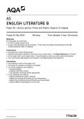 AQA AS ENGLISH LITERATURE B Paper 2A JUNE 2024 QUESTION PAPER