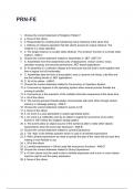 PRN-FE questions and answers rated A&plus; 2025&sol;2026