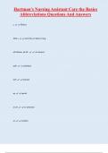 HARTMAN"S  CNA EXAM PACK WITH COMPLETE SOLUTIONS 