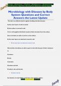 Microbiology with Diseases by Body  System Questions and Correct  Answers the Latest Update