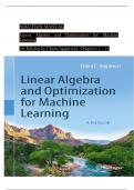 Solution Manual for Linear Algebra and Optimization for Machine Learning 1st Edition by Charu Aggarwal&comma; ISBN&colon; 9783030403430&comma; All 11 Chapters Covered&comma; Verified