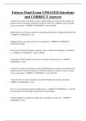 Futures Final Exam UPDATED Questions  and CORRECT Answers