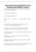 Futures Final Exam UPDATED ACTUAL  Questions and CORRECT Answers