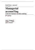 SoluTions manual To accompany   Managerial accounTing Tools for business decision making   2nd ediTion  &lpar;Jerry j&period; WeygandT donald e&period; Kieso paul d&period; Kimmel&rpar;NEW SOLUTION 2024