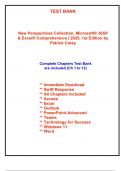 Test Bank for New Perspectives Collection&comma; Microsoft&reg; 365&reg; & Excel&reg; Comprehensive &vert; 2025&comma; 1st Edition by Carey &lpar;All Chapters included&rpar;