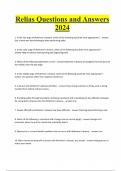 Relias Questions and Answers 2024