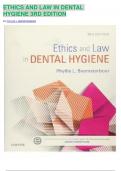 ETHICS AND LAW IN DENTAL HYGIENE 3RD EDITION BY PHYLLIS L&period; BEEMSTERBOER