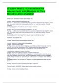 Shadow Health - Comprehensive Assessment with Barriers to Care Results Latest Updated 
