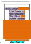 Solution Manual For A First Course in Machine Learning 2nd Edition By Simon Rogers&comma; Mark Girolami &lpar;All Chapters&comma; 100&percnt; Original Verified&comma; A&plus;
