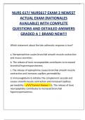 NURS 617&sol; NURS617 EXAM 2 NEWEST  ACTUAL EXAM &lpar;RATIONALES  AVAILABLE&rpar; WITH COMPLETE  QUESTIONS AND DETAILED ANSWERS  GRADED A &vert; BRAND NEW&excl;&excl;&excl;
