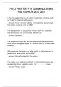 PHTLS POST TEST 9TH EDITION QUESTIONS  AND ANSWERS 2024-2025