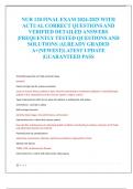 NUR 120 FINAL EXAM 2024-2025 WITH  ACTUAL CORRECT QUESTIONS AND  VERIFIED DETAILED ANSWERS  &vert;FREQUENTLY TESTED QUESTIONS AND  SOLUTIONS &vert;ALREADY GRADED  A&plus;&vert;NEWEST&vert;LATEST UPDATE  &vert;GUARANTEED PASS