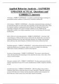 Applied Behavior Analysis &ndash; SAFMEDS UPDATED ACTUAL Questions and  CORRECT Answers