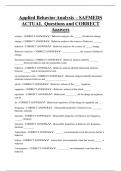 Applied Behavior Analysis &ndash; SAFMEDS ACTUAL Questions and CORRECT  Answers