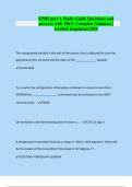 EPRI part A Study Guide Questions and answers with 100&percnt; Complete Solutions &vert; verified &updated 2024