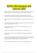 REHS 300 Questions and Answers 2024