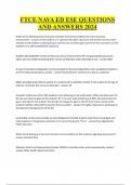 FTCE NAVA ED ESE QUESTIONS AND ANSWERS 2024