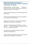 Advanced Health Assessment & Differential Diagnosis Module 1 Question and Answer A&plus; Guide 
