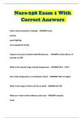 Nurs-258 Exam 1 With Correct Answers 