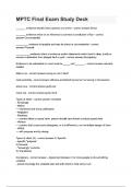 MPTC Final Exam Study Deck