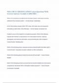 NHA CBCS CERTIFICATION Latest Questions With Correct Answers Graded A&plus;2024&sol;2025