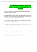 RBT &lpar;Registered Behavior Technician&rpar; Exam &vert; Questions Solved 100&percnt; Correct Answers