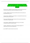 Registered Behavior Technician Training Exam &vert; 227 Questions Solved 100&percnt; Correct Answers