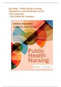 Test bank - public health nursing&colon; Population-Centered Health Care in the Community&lpar;11th edition 2024&rpar; by Stanhope&vert; All Chapters Included &vert; Latest Update