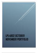LPL4802 OCTOBER NOVEMBER PORTFOLIO  &lpar;COMPLETE ANSWERS&rpar; Semester 2 2024 - DUE 30  October 2024