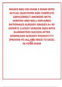 WILKES NSG 526 EXAM 2 EXAM WITH ACTUAL QUESTIONS AND COMPLETE 100&percnt;CORRECT ANSWERS WITH VERIFIED AND WELL EXPLAINED RATIONALES ALREADY GRADED A&plus; BY EXPERTS &vert;LATEST VERSION 2024 WITH GUARANTEED SUCCESS AFTER DOWNLOAD ALREADY PASSED&excl;&excl;&excl;&excl;&excl;&excl;&excl; &lpar;PROVEN ITS ALL YO